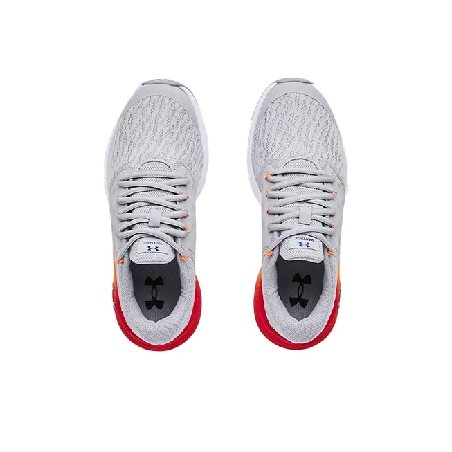Under Armour Charged Vantage GS Low Top Kids' Running Shoes Gray Orange Red Teenagers-3