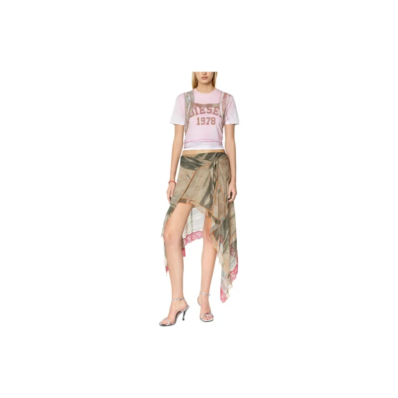 DIESEL T-Shirts Women's Pink-2