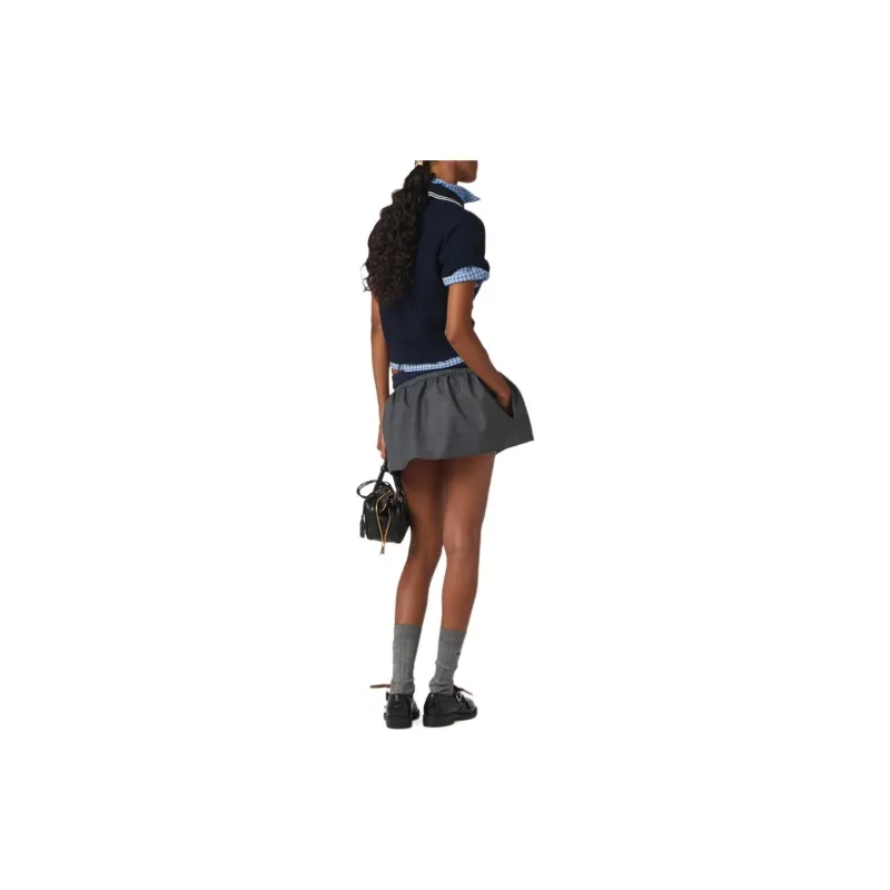 MIU MIU Casual Short Skirts Women's Slate Gray-2