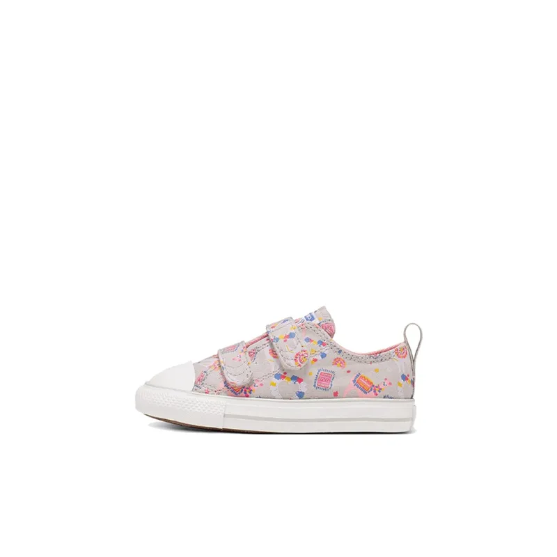 Converse Chuck Taylor All Star Lightweight Anti-Slip Low-Top Skateboard Shoes Gray Brown Graffiti Infant And Toddler-0