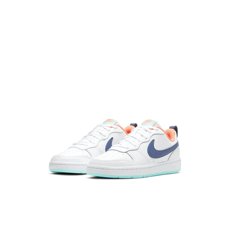 Nike Court Borough Low 2 White Navy GS-9