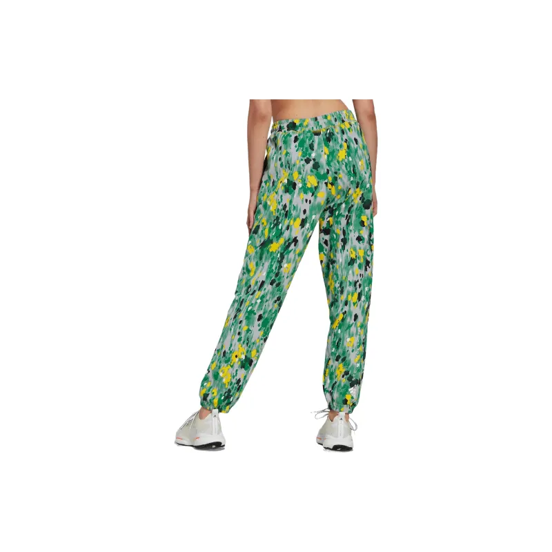 Adidas Stella McCartney FLORAL PRINTED TRACK PANTS Sports Pants Women's White/Light Cyan Gray/Yellow/Green-3