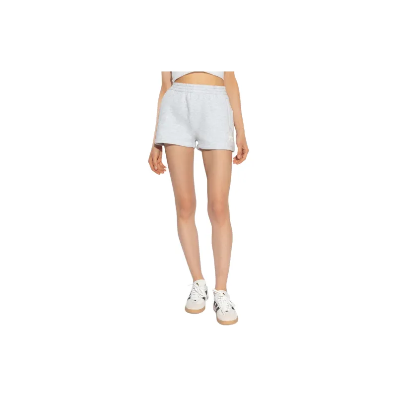 T By Alexander Wang Essential Terry Puff Paint Logo Sweatshort Light Heather Grey-3