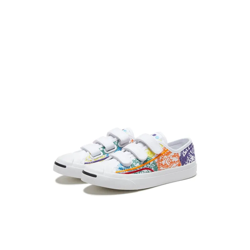 Converse Jack Purcell 3V Non slip Lightweight Low Top Kids Canvas Shoes Chinese Year Children Aged 3 7 Years Old-2