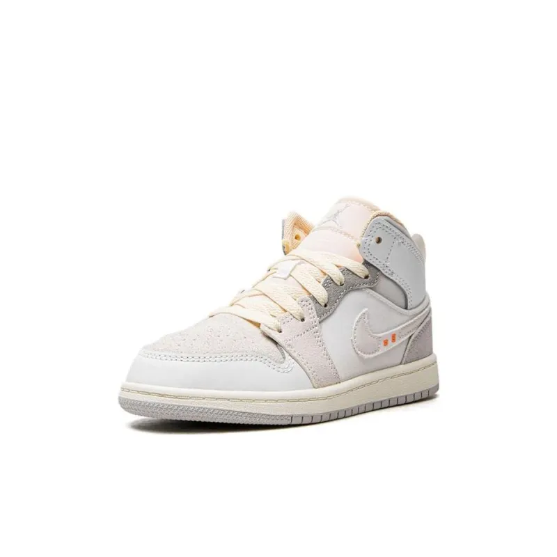Jordan 1 Mid SE Craft Craft Inside Out White Grey PS-1