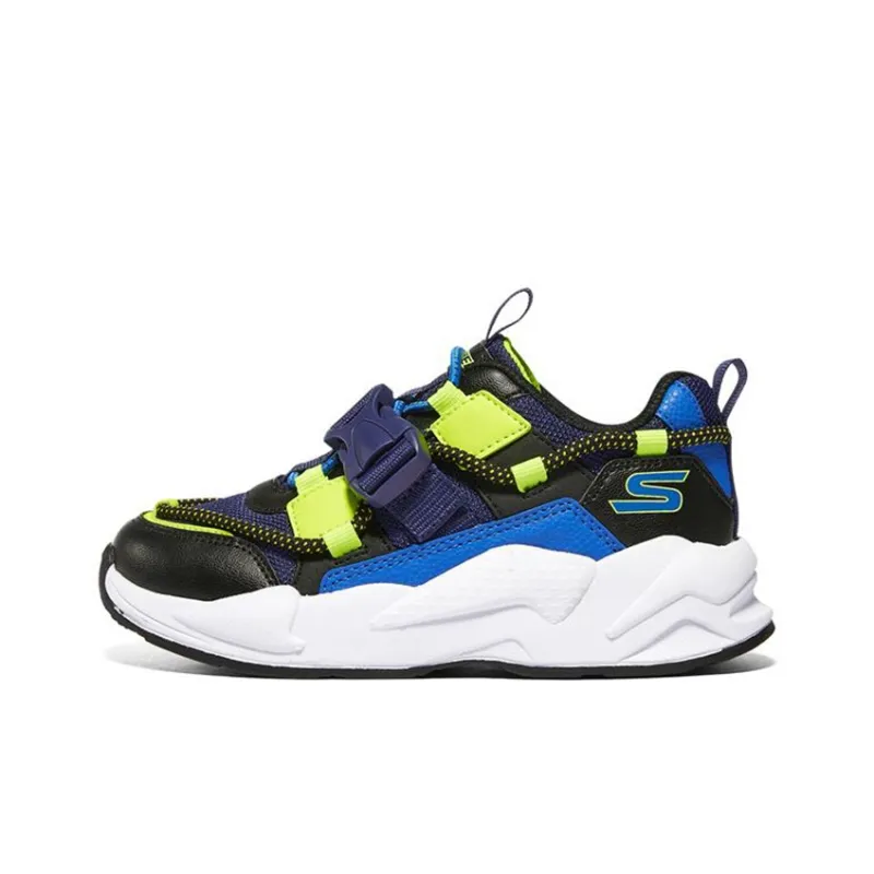 Skechers Ultrasurge Slip-Resistant Cushioning Wear-Resistant Kids Lifestyle Shoes Black Blue Lemon Teenagers-0
