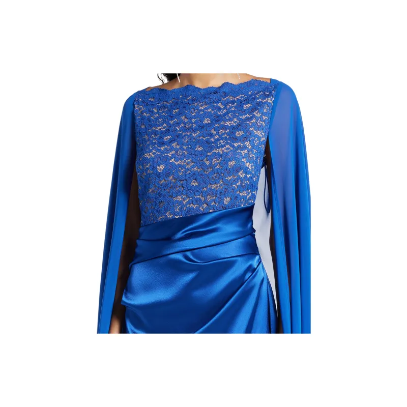 Talbot Runhof Cape design Maxi Dress-2