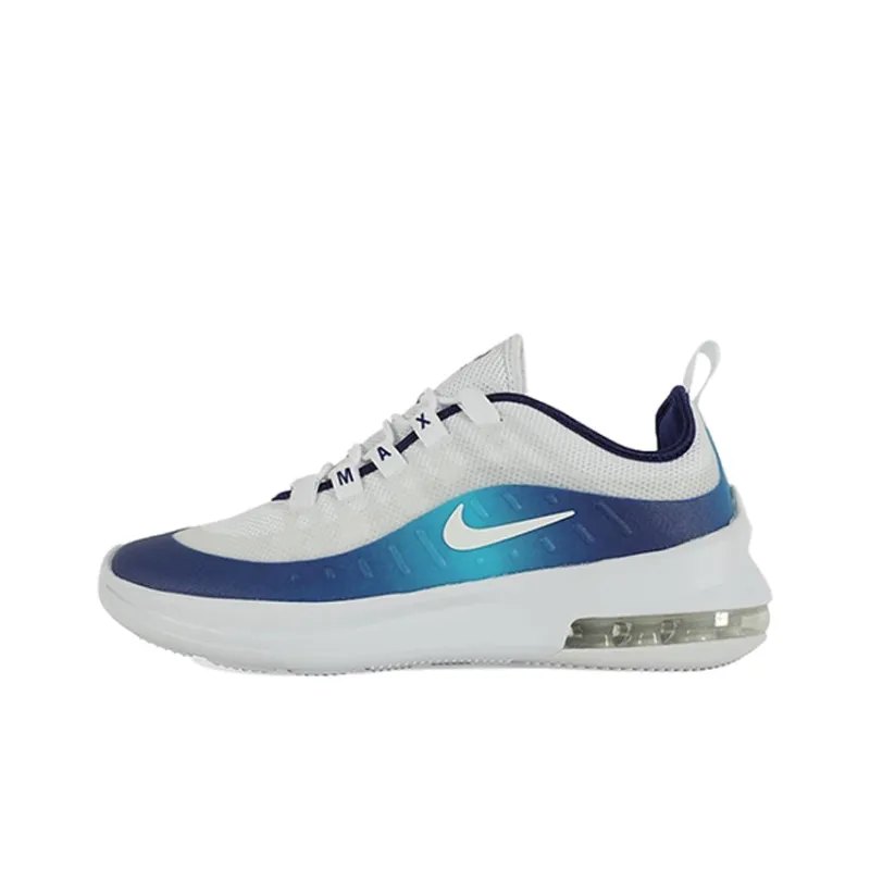 Nike Air Max Axis Cushioning, Wear Resistant Low Top Kids' Running Shoes White Blue Teenagers-0