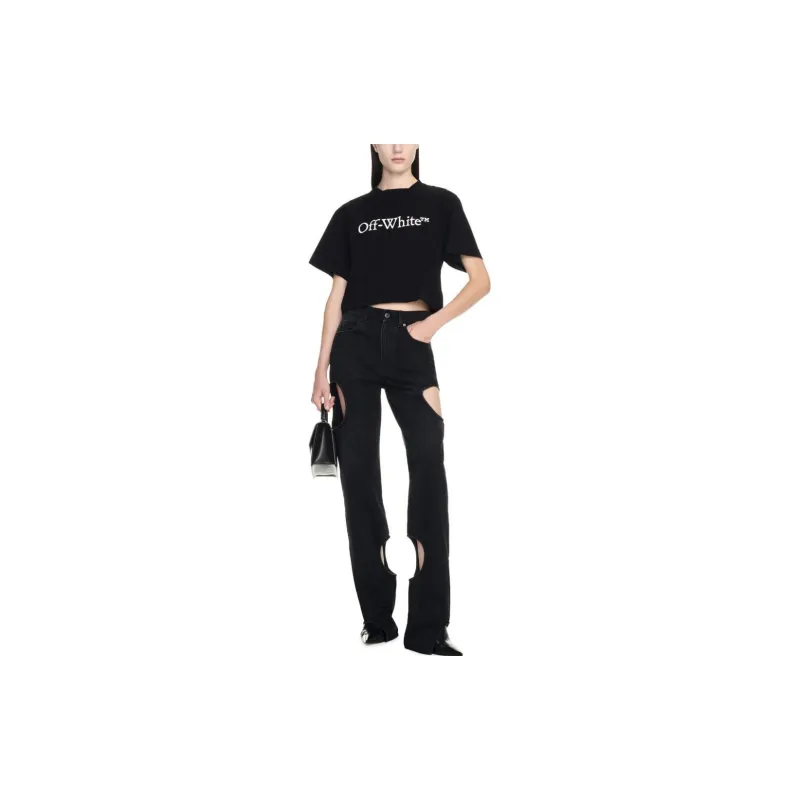 OFF WHITE Meteor Cut Out High Waist Jeans-1