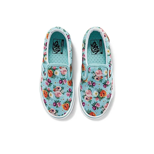 Vans Slip on Lightweight Low Top Kids' Skateboarding Shoes Blue Children Aged 3 7 Years Old-3