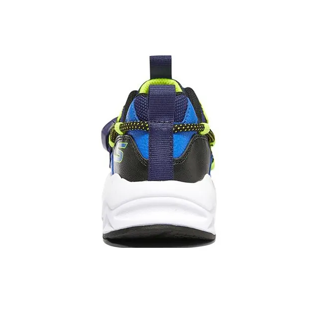 Skechers Ultrasurge Slip-Resistant Cushioning Wear-Resistant Kids Lifestyle Shoes Black Blue Lemon Teenagers-3