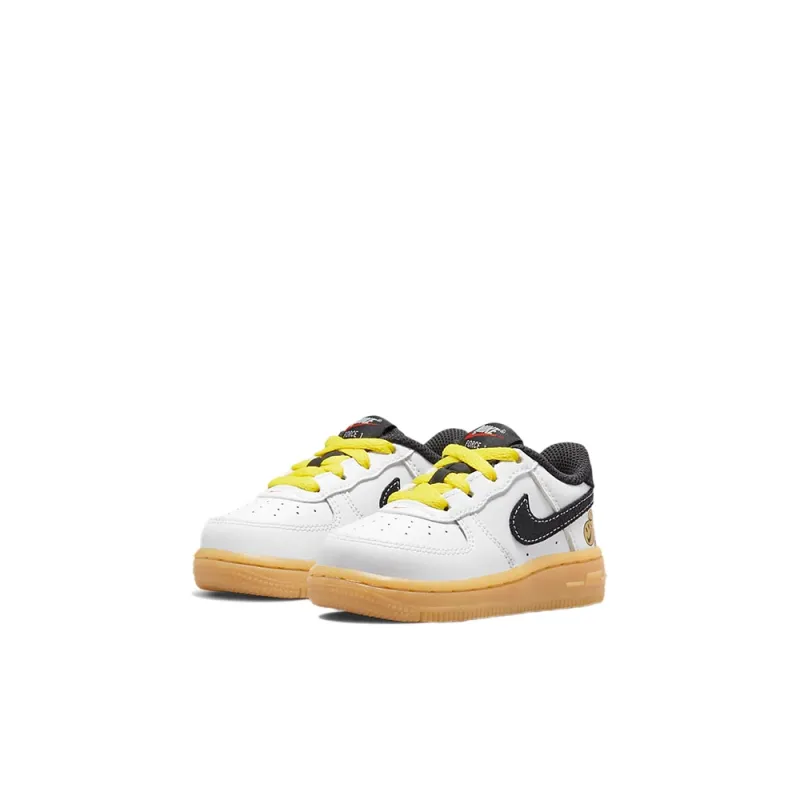 Nike Air Force 1 LV8 Low Top Skateboard Shoes White Brown Infant And Toddler-3