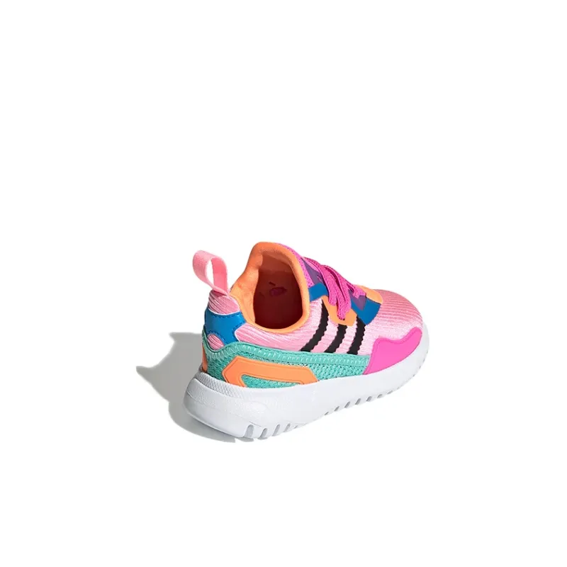 Adidas Originals Flex Collection El I Slip-Resistant Low-Top Toddler Shoes Pink Black And Blue Infant And Toddler-3