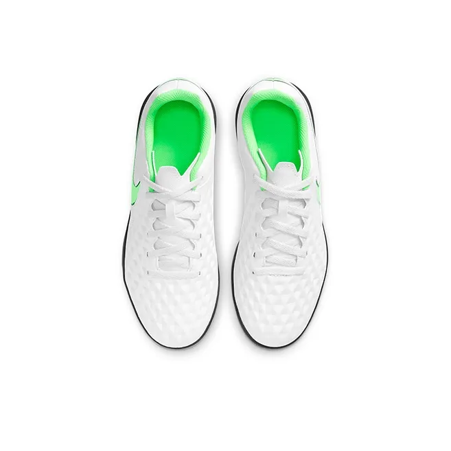 Nike Tiempo Legend 8 Club TF Anti Slip Wear Resistant Low Top Kids' Soccer Shoes White Green Kids'-3