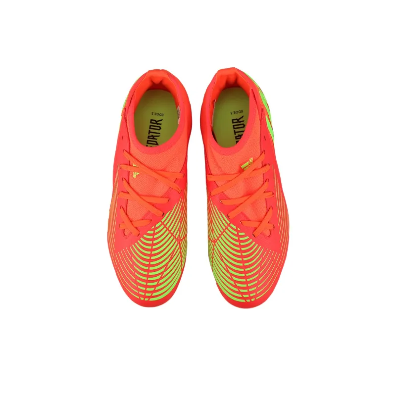 Adidas Edge.3 Mg J Anti Slip Wear Resistant Low Top Kids' Soccer Shoes Red Kids'-3
