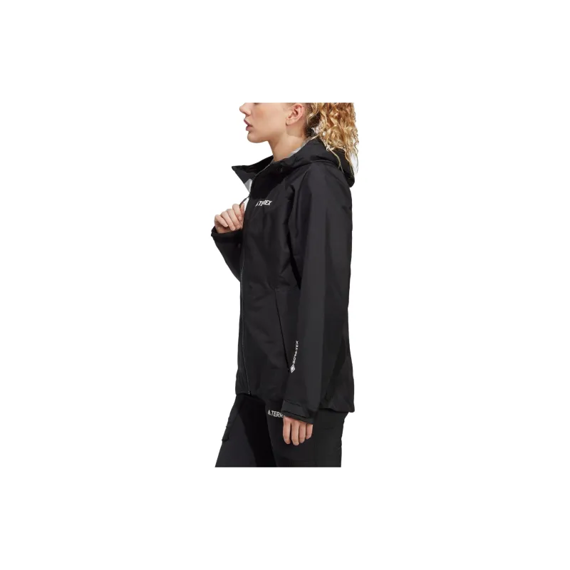 Adidas Waterproof And Windproof Windbreaker Jacket Women's Black-2