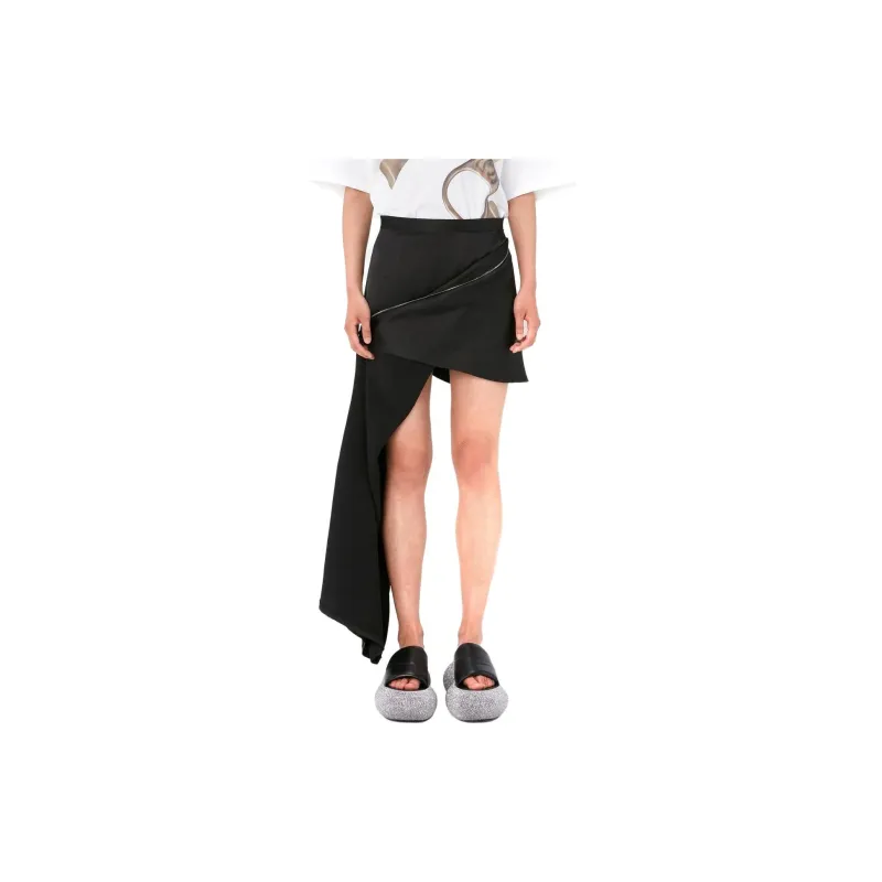 JW Anderson Asymmetric Zip Detailed Mini Skirt-3