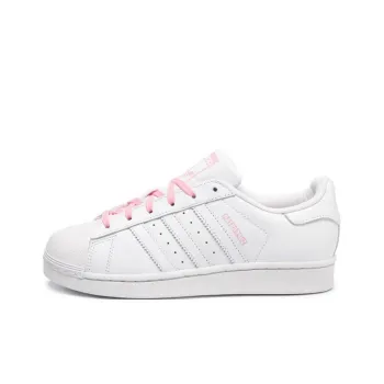 Adidas Originals Low Top Skateboard Shoes White Pink Teenagers