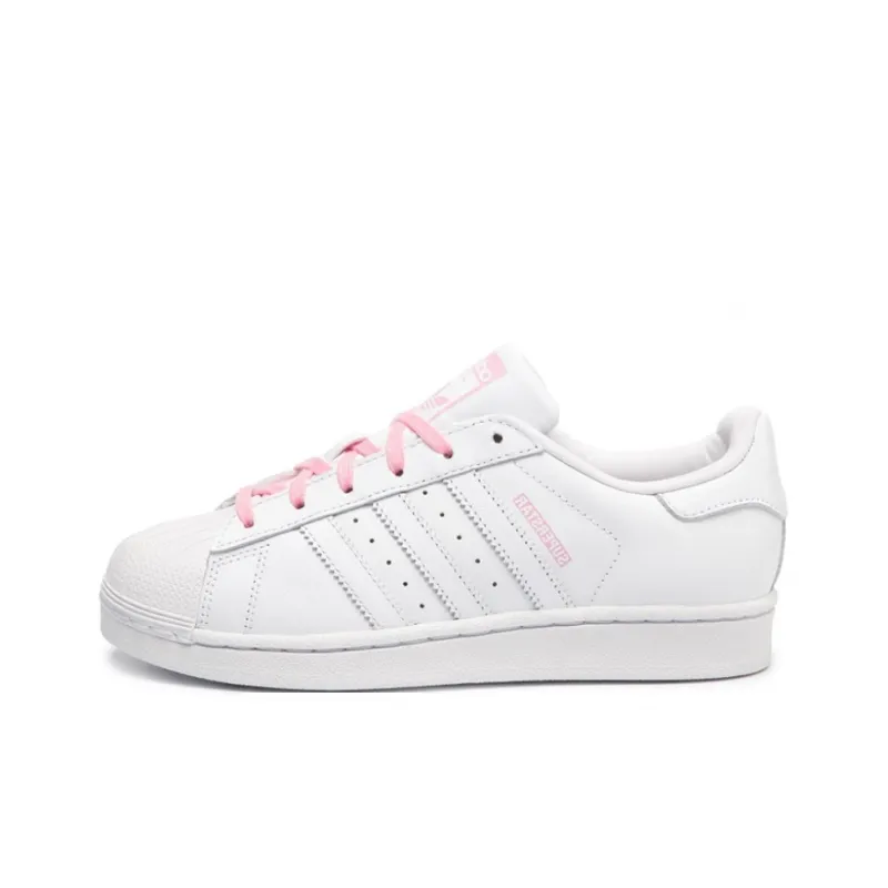 Adidas Originals Low Top Skateboard Shoes White Pink Teenagers-0