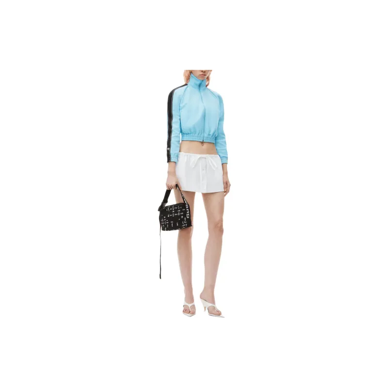Alexander Wang Logo tape Cropped Track Jacket-1