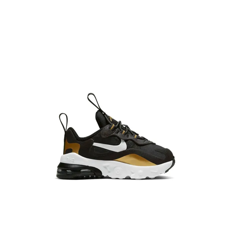Nike Air Max 270 RT Cushioning Low-Top Running Shoes Black Gold Infant And Toddler-1