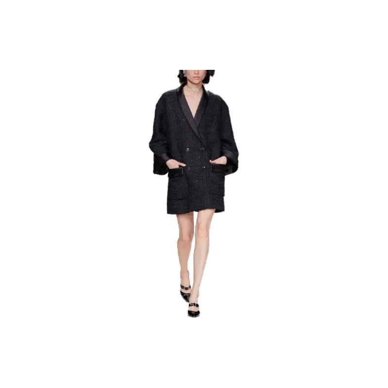 CHANEL Coats Women's Black-2