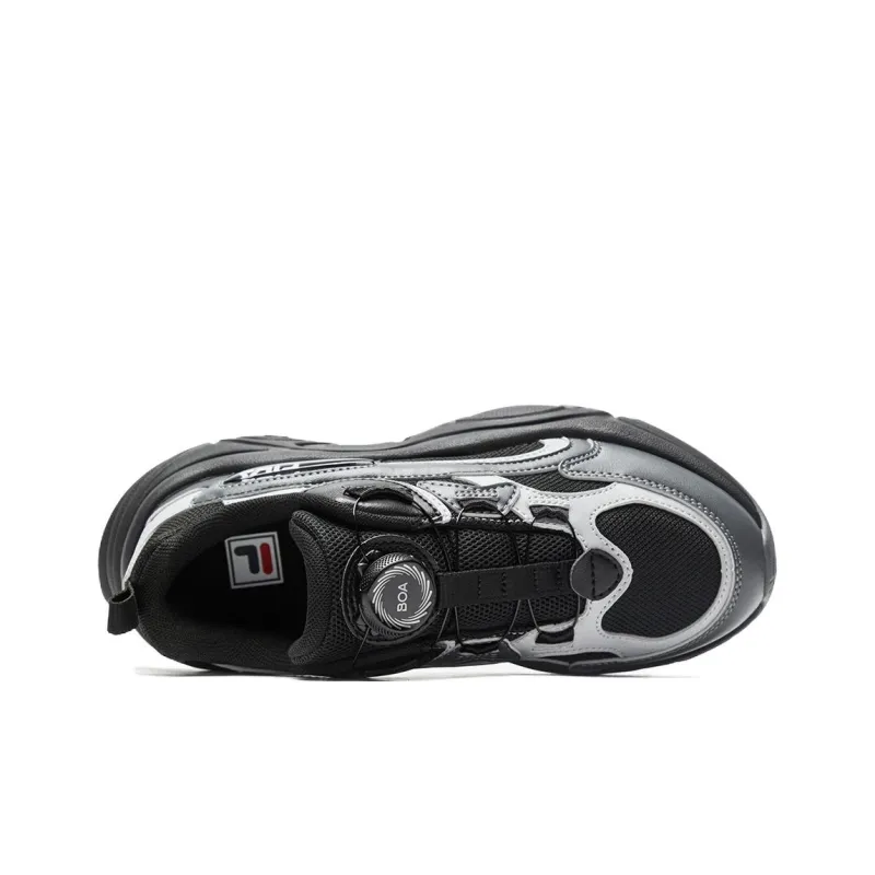 FILA KIDS Mars TD Abrasion Resistant Low Top Kids' Running Shoes Black Unisex-7