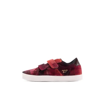 Onitsuka Tiger Lawnship PS Cushioning Low Top Kids' Skateboarding Shoes Red Plaid Children Aged 3 7 Years Old