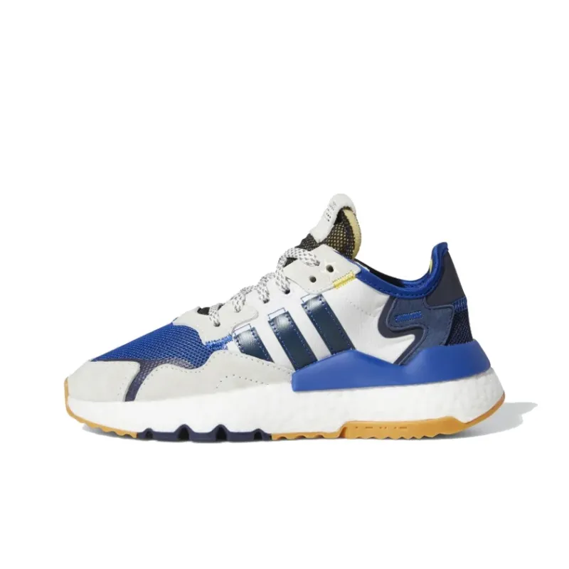 Adidas Originals Nite Jogger Non slip Lightweight Casual Shoes Gray Blue Teenagers-0