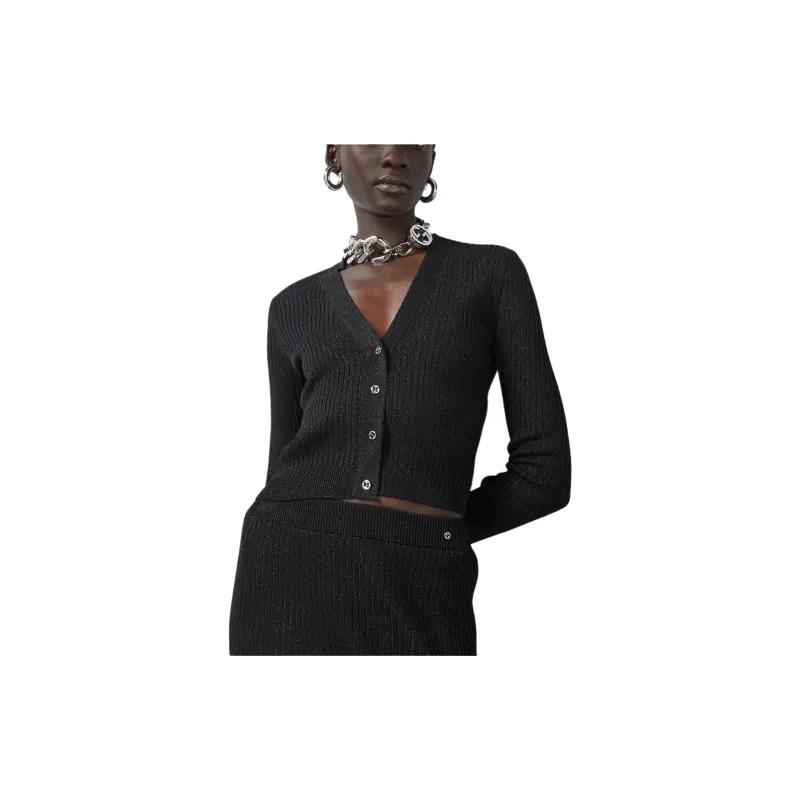 GUCCI Metallic-Threading Cropped Cardigan-1