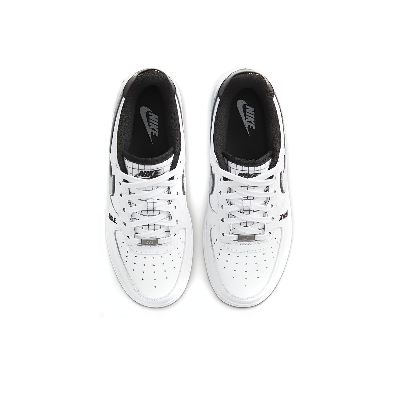 white & black air force 1 lv8 3 trainers