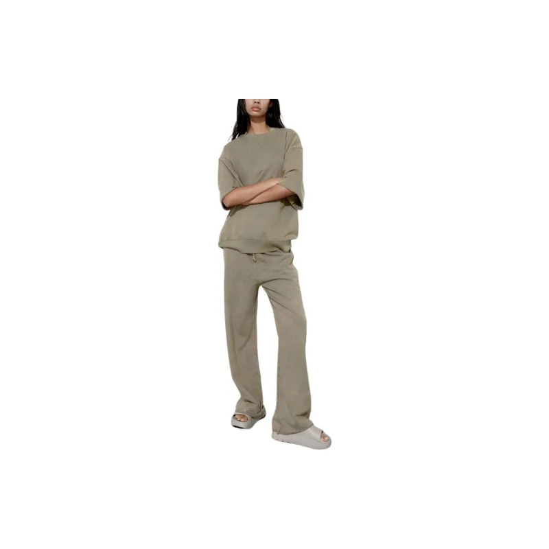 ZARA Sweatshirts Women's Khaki-2