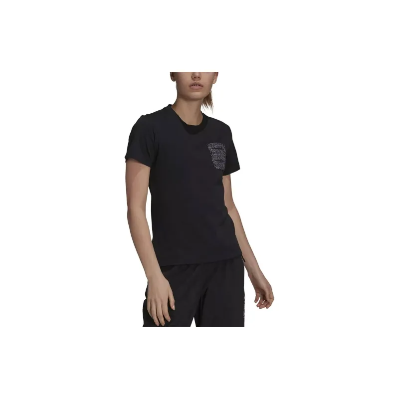 Adidas W TX POCKET TEE T-Shirt Women's Black-2