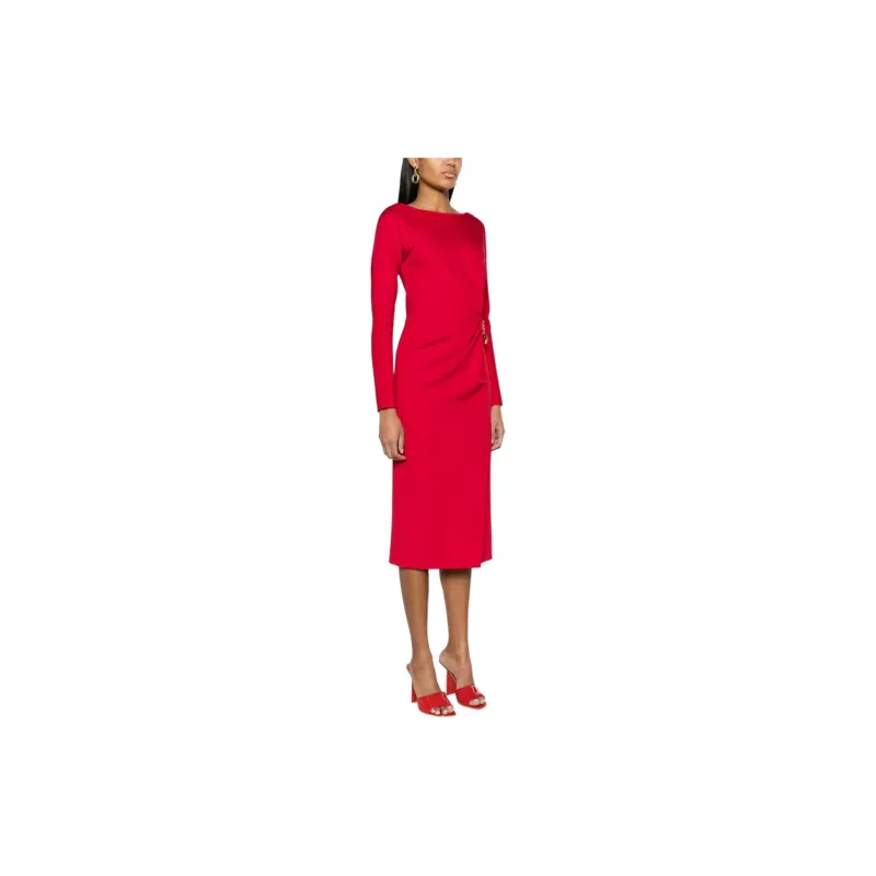 MOSCHINO SS24 Long-Sleeved Dresses Women's Red-2