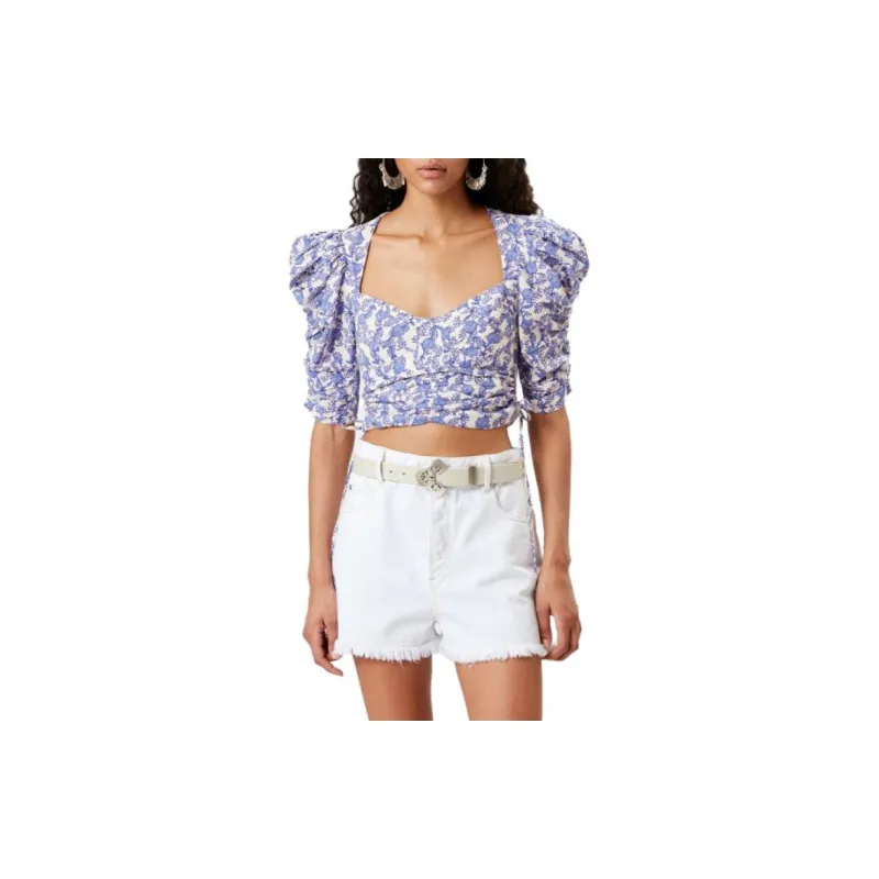 ISABEL MARANT Galore Floral-print Cotton Top-1