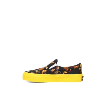 NATIONAL GEOGRAPHIC x Vans Slip on Low Top Kids' Skateboarding Shoes Black Children Aged 3 7 Years Old