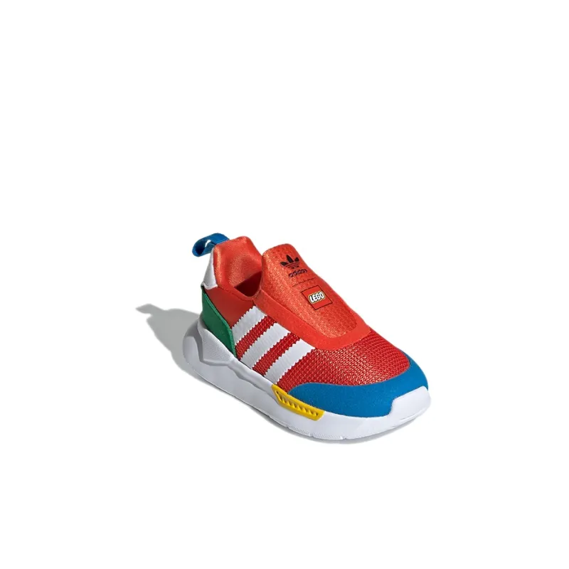 LEGO x Adidas Originals ZX 360 Cushioned Wear Resistant Breathable Low Top Toddler Shoes Red Blue Infant And Toddler-2