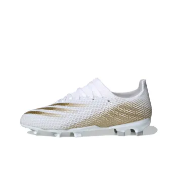 adidas X Ghosted 3 FG White Metallic Gold Melange Kids