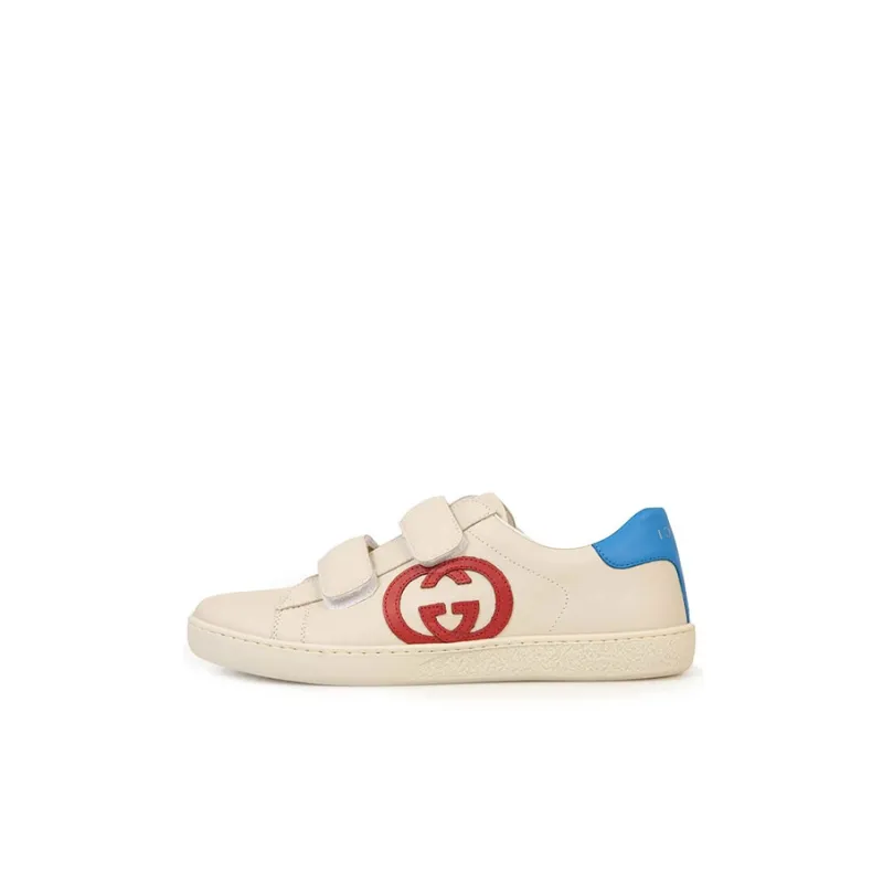 GUCCI ACE Low Top Kids' Skateboarding Shoes Ecru Kids'-0