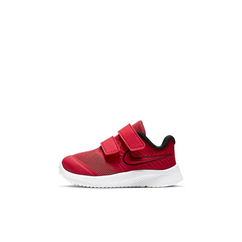 Nike Star Runner 2 Slip Resistant Cushioning Abrasion Resistant Low Top Running Shoes Red Black Infant And Toddler-0
