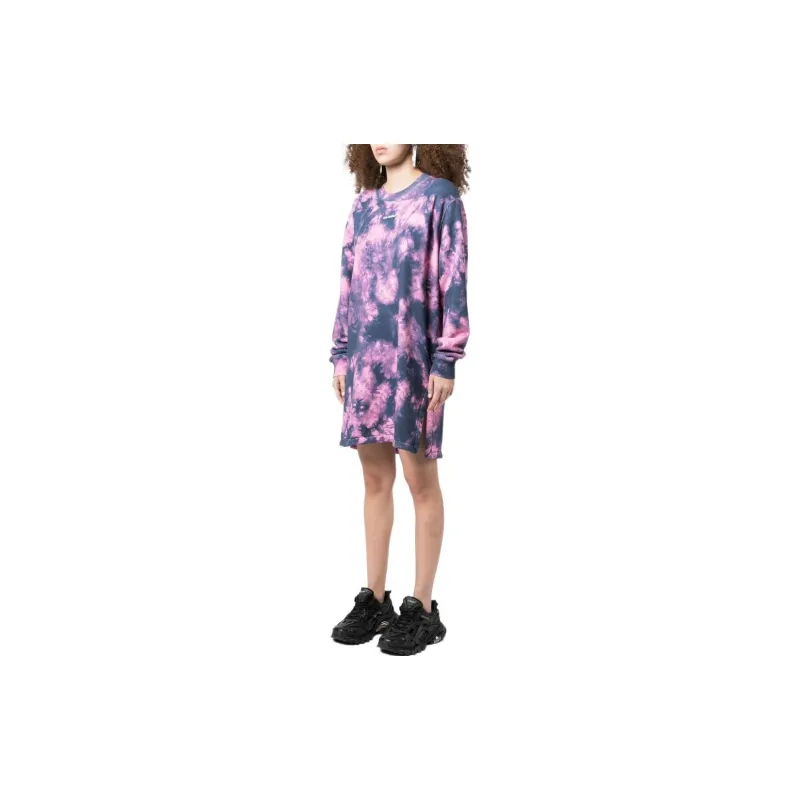 OFF WHITE Arrows Tie Dye Long Sleeved Sweatshirt Dress-3