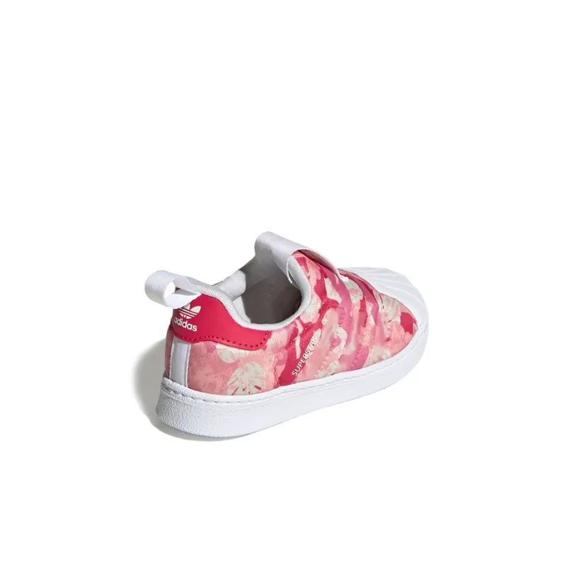Adidas Originals Superstar Series Slip Resistant Anti Kick Low Top Baby & Toddler Shoes Pink White Infant And Toddler-3