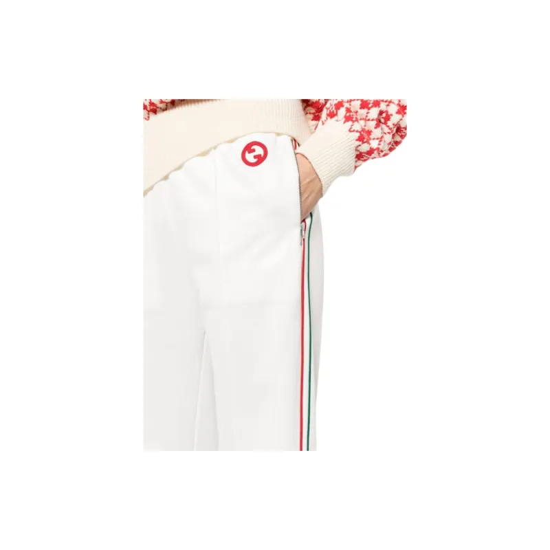 GUCCI Web Striped Jersey Trousers-5