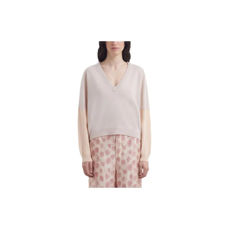 MARNI Color Block V Neck Jumper-1