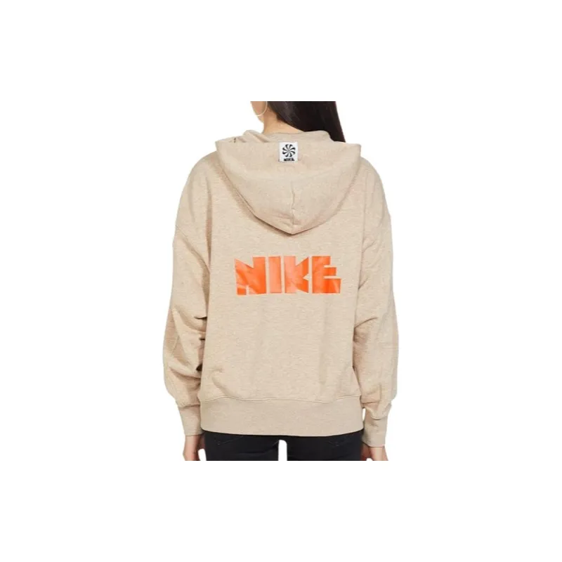 Nike Atmos Pink Sweatshirts Women's Beige-5