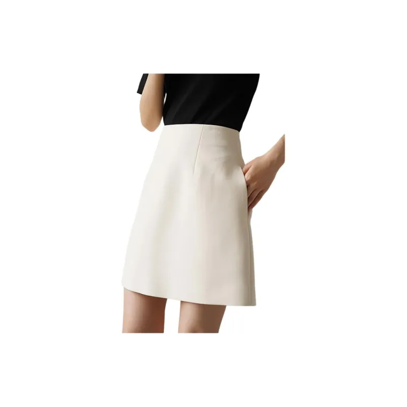 SHALLOW STREAMS Casual Short Skirts Women's Gentle Apricot-2