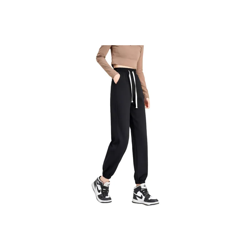 Ya Sheep People Casual Pants Women's Black-3