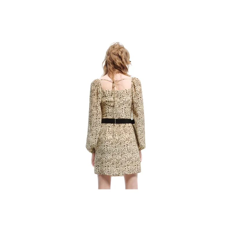 MOCO Long Sleeved Dresses Women's Multicolor Leopard Print-2