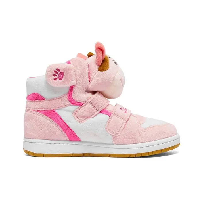 Skechers Sugarcanes Slip Resistant, Abrasion Resistant, Thermal High Top Kids' Skateboarding Shoes White Pink Teenagers-1