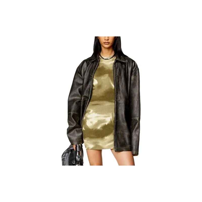 DIESEL FW23 Short-Sleeved Dresses Women's Green-2